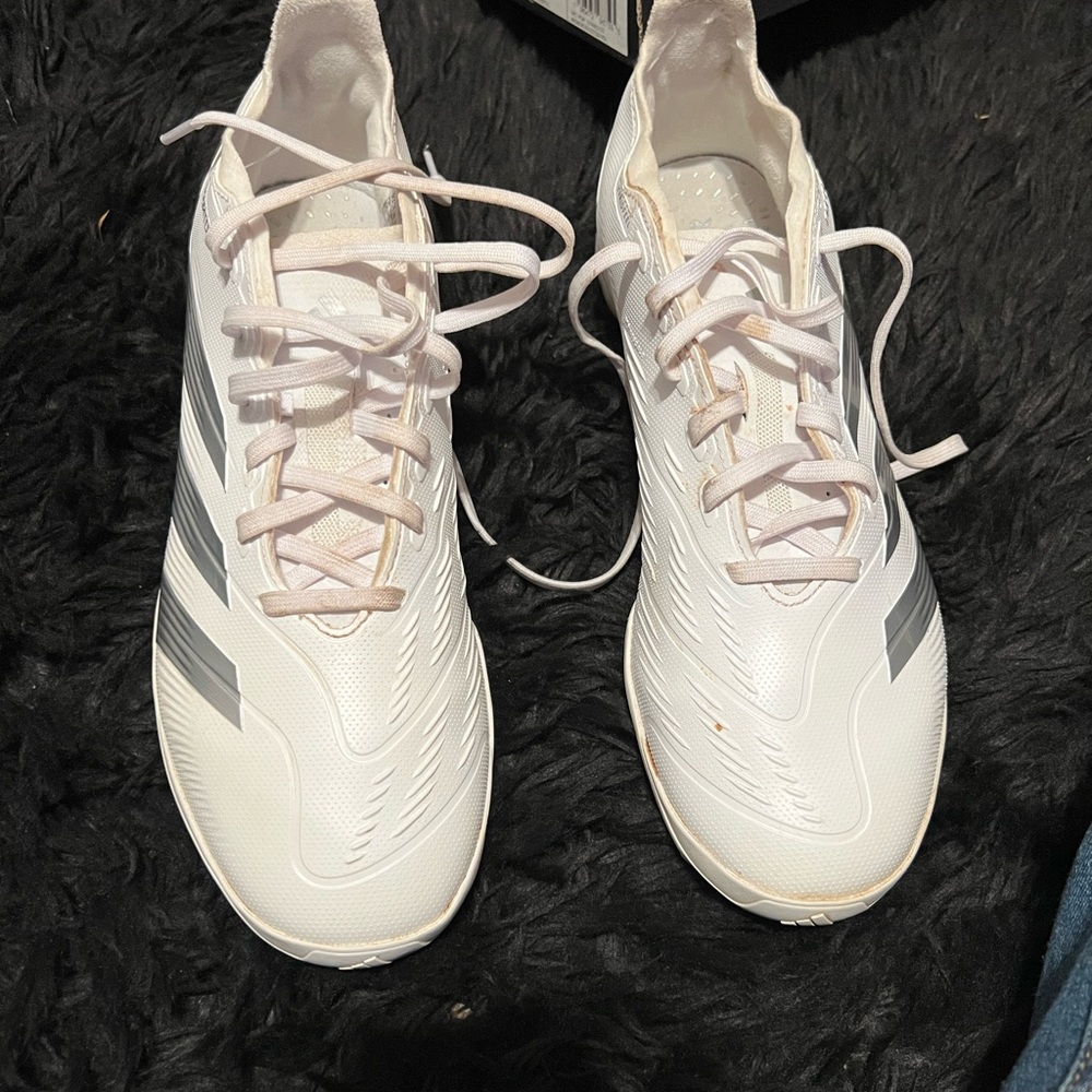 adidas turf White and Silver